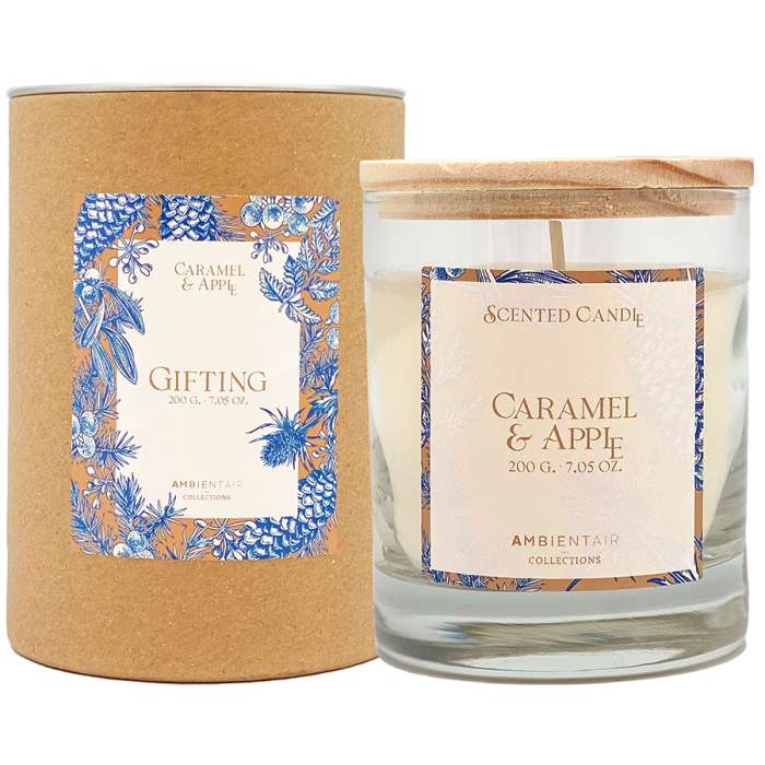 Свеча ароматическая gifting, caramel&apple, 40 ч Ambientair VV401MDTO
