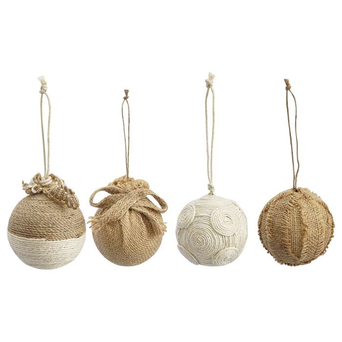 Набор елочных шаров zero waste из джута из коллекции new year essential Tkano TK23-NY_SET0017
