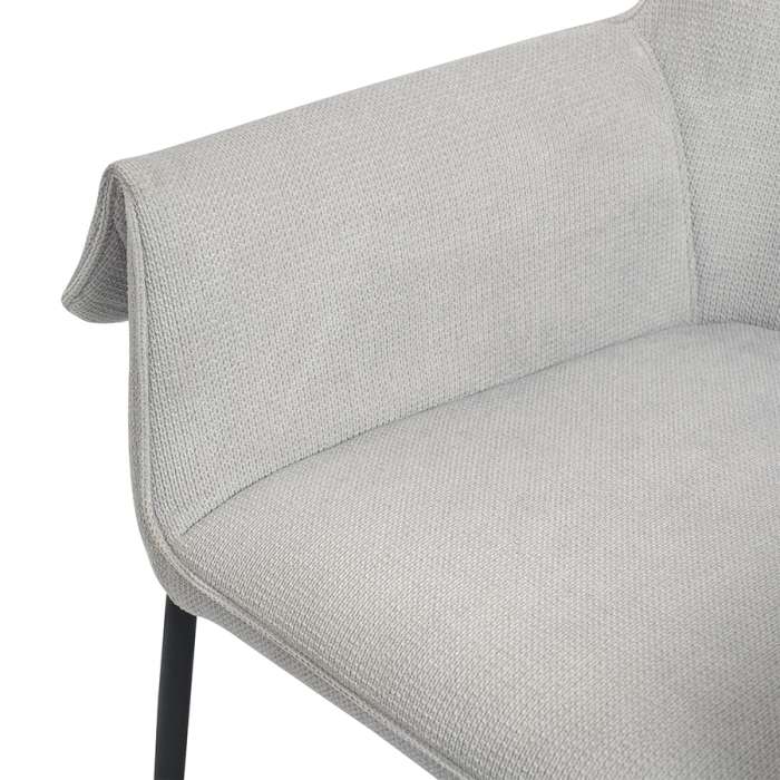 Лаунж-кресло aline, шенилл, светло-серое Bergenson Bjorn FH-ALN-ARMCH-PL-DGR