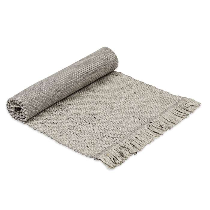 Ковер из переработанного пластика светло-серого цвета из коллекции ethnic, 70х160 см Tkano TK24-DR0037