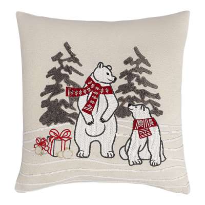 Подушка декоративная festive bears из коллекции new year essential, 45х45 см Tkano TK24-CU0018