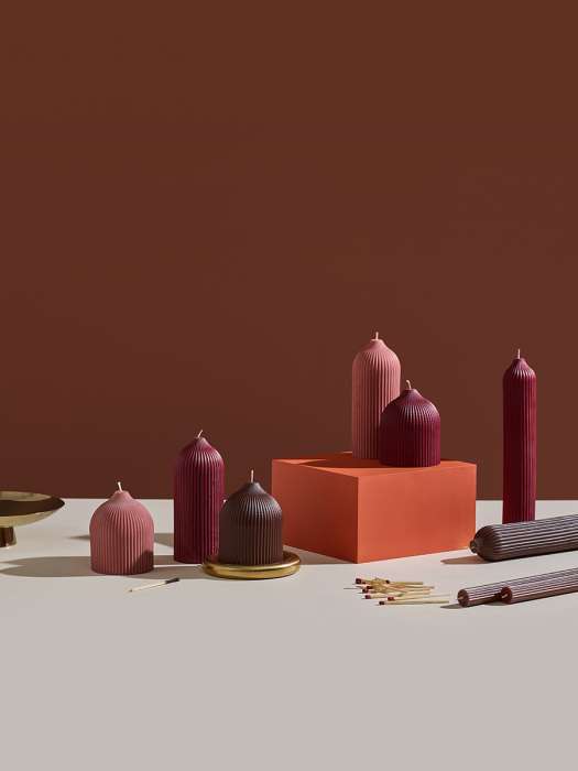 Свеча декоративная терракотового цвета из коллекции edge, 16,5 см Tkano TK22-CND0008