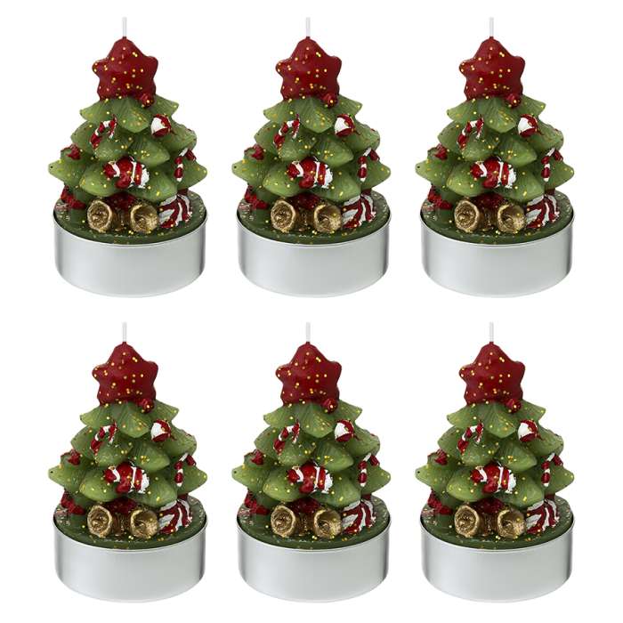 Набор декоративных свечей green miracle из коллекции new year essential, 6 шт. Tkano TK24-NY_CND0005