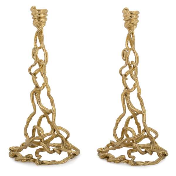 Набор подсвечников Michael Aram Золотая Глициния 14,5 см, 2 шт, латунь