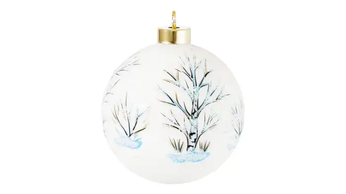 Игрушка елочная Шар Новогодняя тройка 10 см, стекло, п/к Décor de Table КУ-100-254125/п/00-00000251