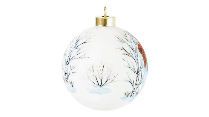 Игрушка елочная Шар Новогодняя тройка 10 см, стекло, п/к Décor de Table КУ-100-254125/п/00-00000251