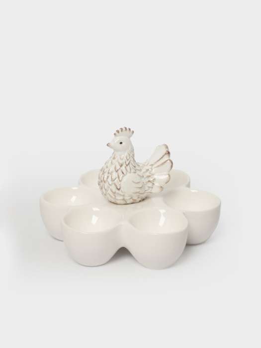 Блюдо пасхальное, 14х13 см, 6 отд, фарфор P/полирезин, молочное, Easter ANNA LAFARG ANLAF-CQCAZ4