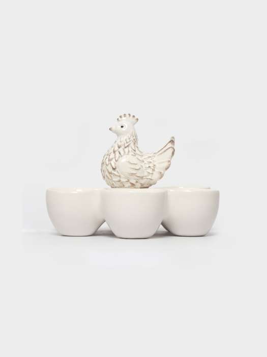 Блюдо пасхальное, 14х13 см, 6 отд, фарфор P/полирезин, молочное, Easter ANNA LAFARG ANLAF-CQCAZ4