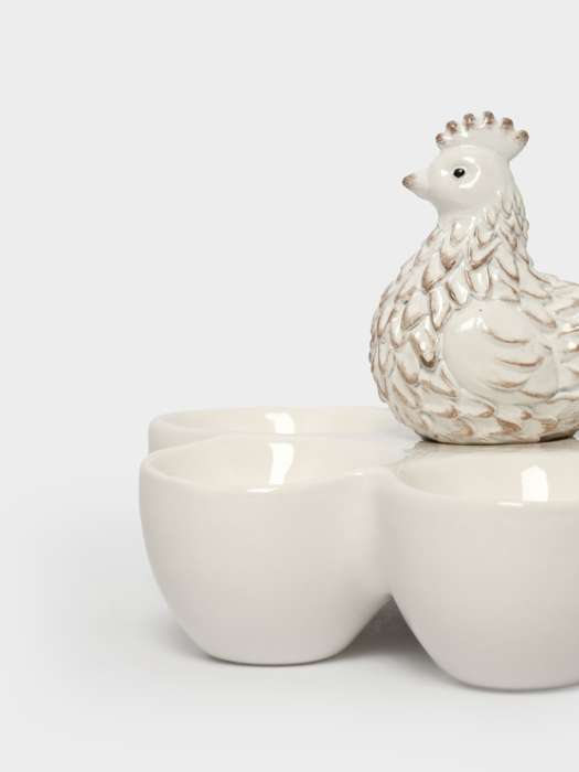 Блюдо пасхальное, 14х13 см, 6 отд, фарфор P/полирезин, молочное, Easter ANNA LAFARG ANLAF-CQCAZ4