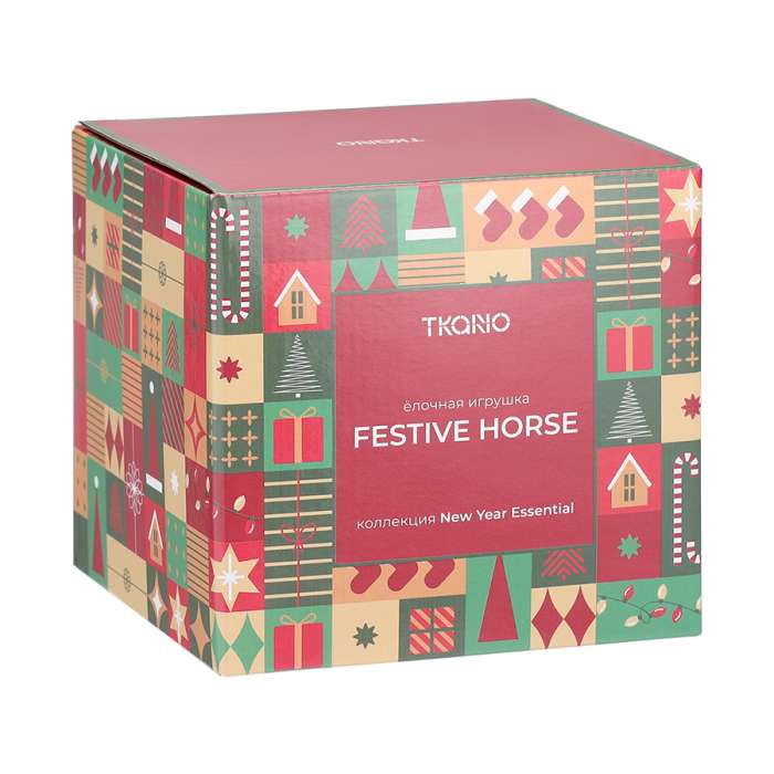 Ёлочная игрушка festive horse из коллекции new year essential Tkano TK25-NY_DEC0008