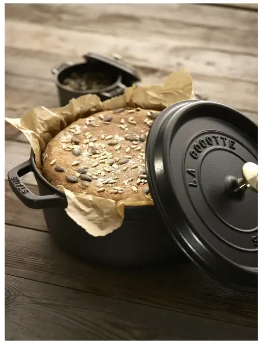 Кокот круглый, 26 см, 5,2 л, черный STAUB 1102625