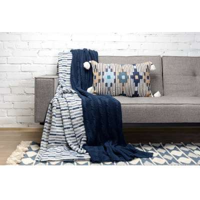 Покрывало из хлопка в полоску из коллекции ethnic, 230х250 см Tkano TK18-BS0002