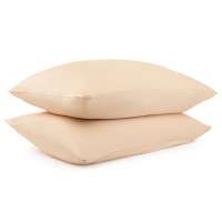 Набор из двух наволочек из сатина бежево-розового из коллекции essential, 50х70 см Tkano TK20-PC0023