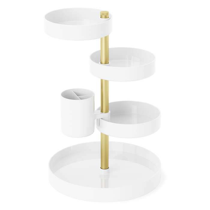 Органайзер настольный pirouette, белый/латунь UMBRA 1015097-524