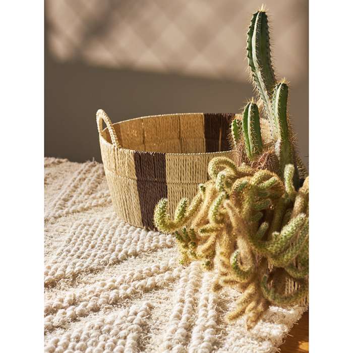 Корзина плетеная круглая bodhran chocolate из коллекции ethnic, размер m Tkano TK24-ST_BA0020