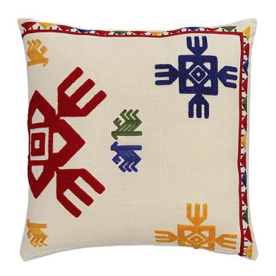 Подушка декоративная по мотивам чувашских орнаментов из коллекции cultural heritage, 45х45 см Tkano TK24-CU0025
