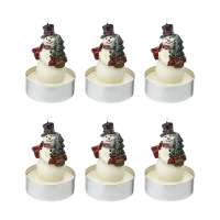 Набор декоративных свечей festive snowman из коллекции new year essential, 6 шт. Tkano TK24-NY_CND0010